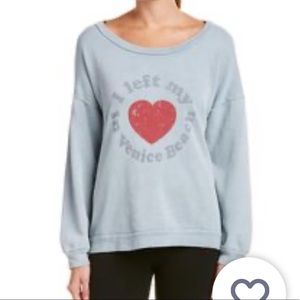 Loving Venice Sweatshirt grey and baby blue